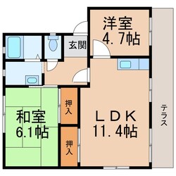 パールハイツ有田の物件間取画像